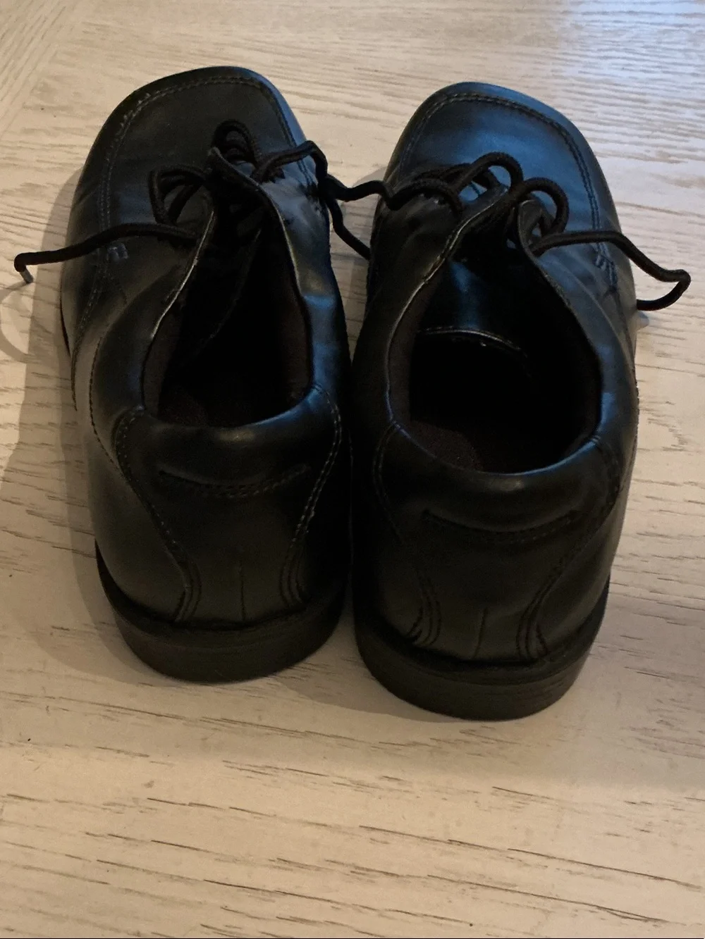 smartfit Black Boys Lace-Up Dress Shoes